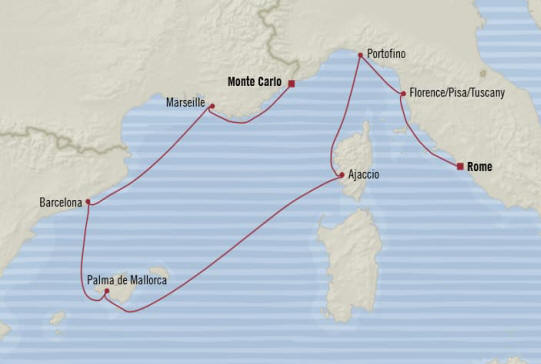 Oceania Cruises Riviera Itinerary 2019