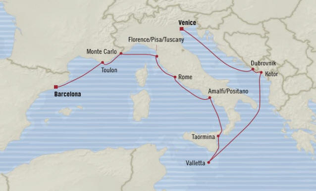 7 Seas Luxury Cruises Oceania  Riviera schedule 2022