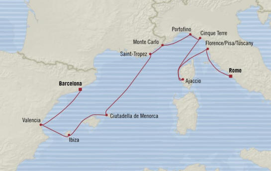 Oceania Sirena Cruises Itinerary 2020