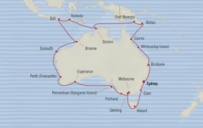 Deluxe Honeymoon Cruises Oceania Sirena March 6 April 9 2024 Sydney, Australia to Sydney, Australia