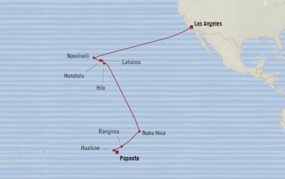 Oceania Sirena May 19 June 6 2017 Cruises Papeete, French Polynesia to Los Angeles, CA, United States