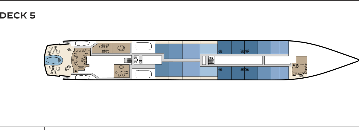Deck 5 plan reference for Orient Express Corinthian