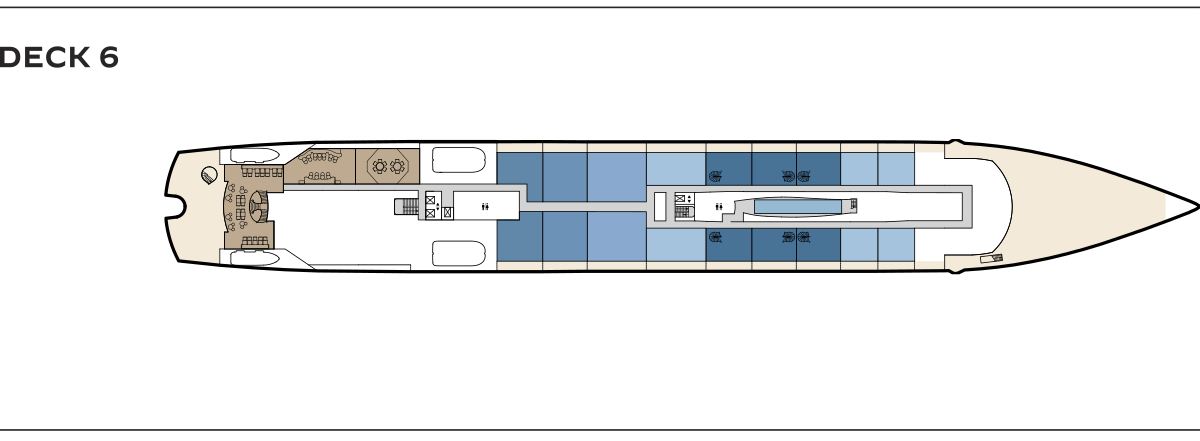 Deck 6 plan reference for Orient Express Corinthian
