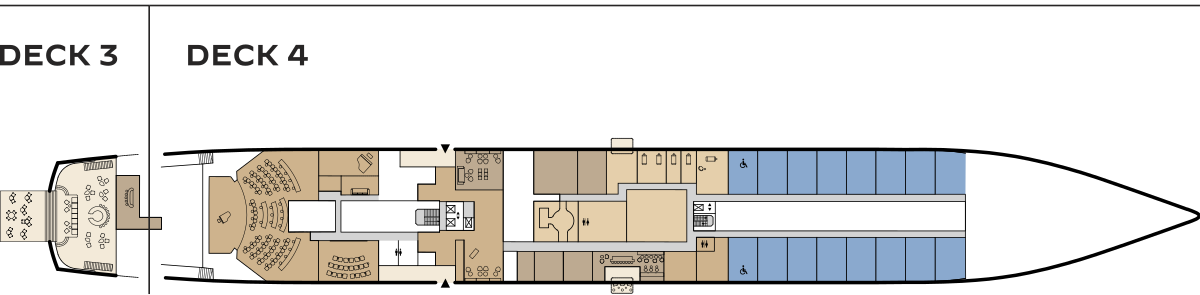 Decks 3 & 4 plan reference for Orient Express Corinthian