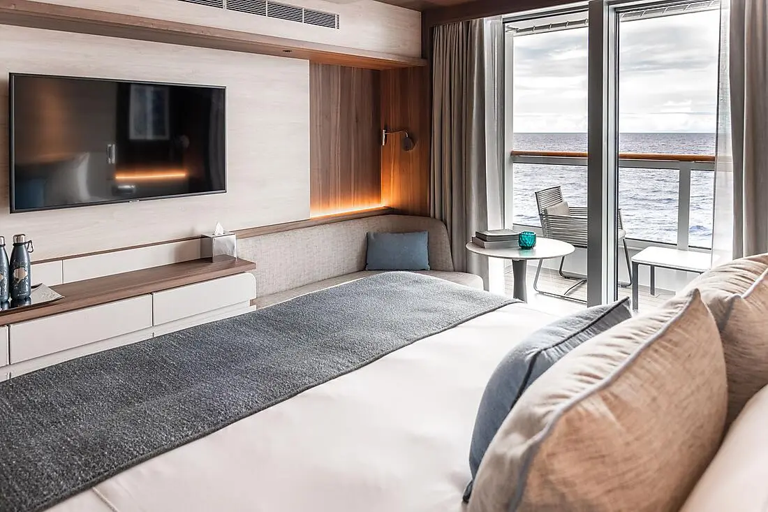 Upper Decks Balcony Stateroom in the Polar exploration ship accommodation range