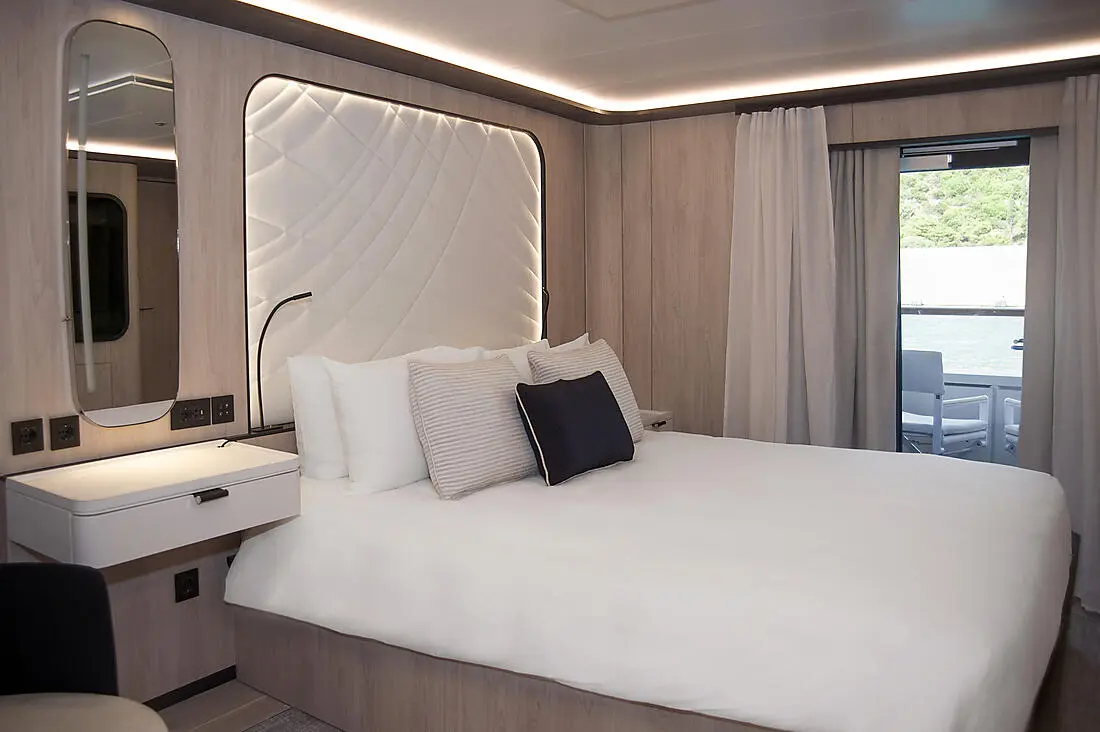 Upper Decks Balcony Stateroom in the Three-masted sailing yacht accommodation range