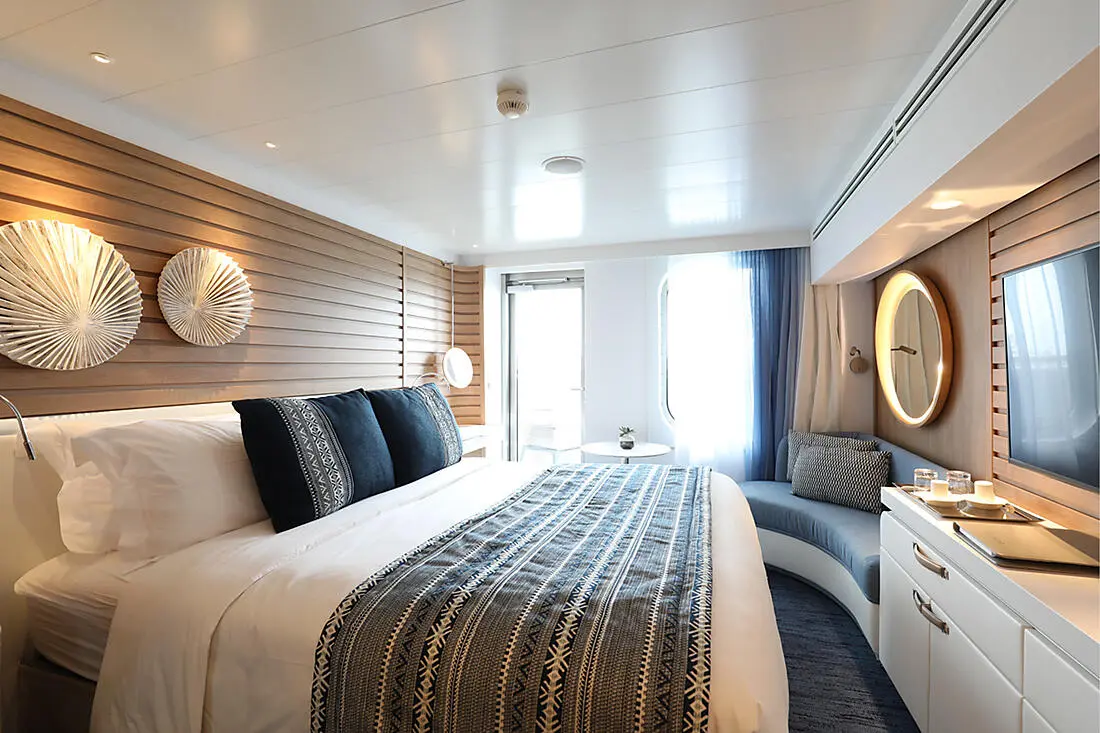 Lower Deck Balcony Stateroom in the PONANT Explorer accommodation range