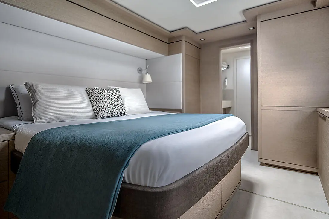 Owner's Suite in the Private sailing catamaran accommodation range