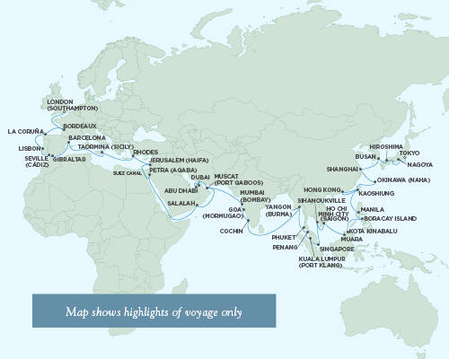 Luxury World Cruise SHIP BIDS - Regent Seas Seas Voyager CRUISE SHIP March 11 June 6 2023 - 87 Days
