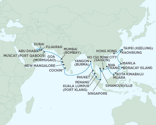 ALL SUITES CRUISE SHIPS - Regent Seas Seas Voyager Cruises March 27 May 3 2022 - 37 Days