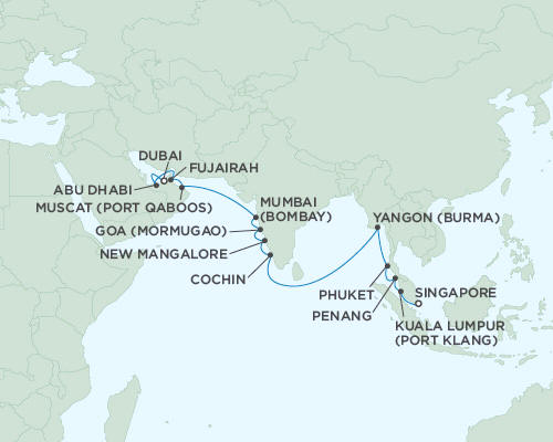 Luxury World Cruise SHIP BIDS - Regent Seas Seas Voyager CRUISE SHIP April 13 May 3 2025 - 20 Days