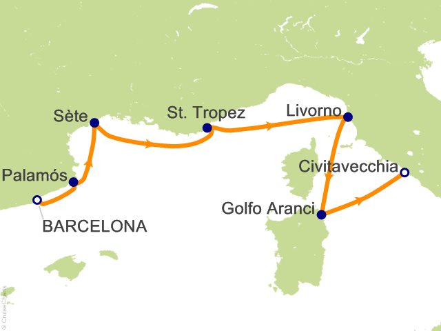 7 Night Elegant Shores   Barcelona to Civitavecchia Cruise