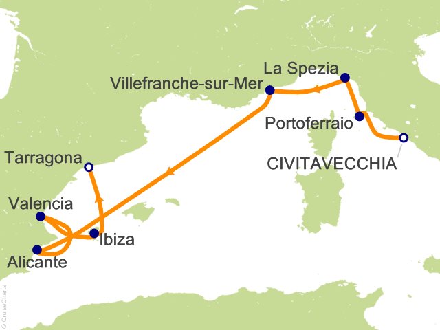 9 Night Pesto Paella and Paradise   Civitavecchia to Tarragona Cruise