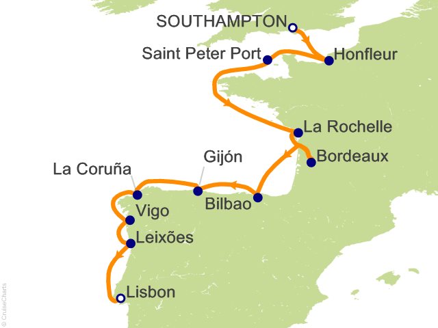 Regent Seven Seas Splendor Cruises RSSC Map 2027