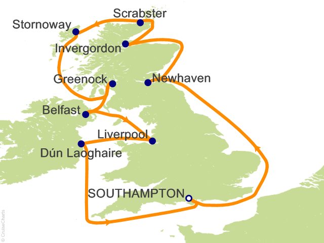 Regent Seven Seas Splendor Cruises RSSC Map 2027