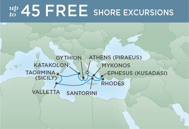 7 Seas Luxury Cruises GLORIES OF GREECE | 10 NIGHTS | DEPARTS SEP 16, 2022 | Seven Seas Voyager