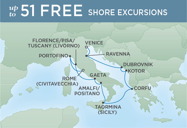 Regent/Radisson Luxury Cruises GEMS OF ITALY | 10 NIGHTS | DEPARTS OCT 19, 2024 |  Explorer