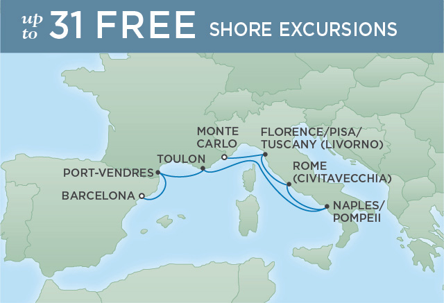 Regent/Radisson Luxury Cruises FROM PISA TO POMPEII | 7 NIGHTS | DEPARTS NOV 05, 2024 |  Explorer