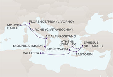Deluxe Honeymoon Cruises Map Honeymoon Regent RSSC Mariner 2025