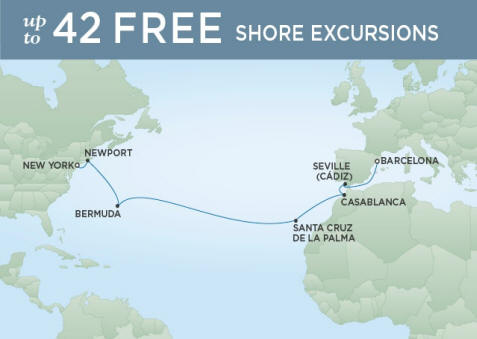Itinerary Map Seven Seas Mariner Regent Cruises