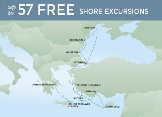 Itinerary Map Seven Seas Navigator Regent Cruises