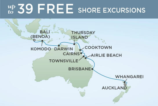 Itinerary Map Seven Seas Navigator Regent Cruises