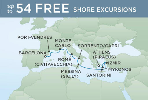 Itinerary Map Seven Seas Splendor Regent Cruises