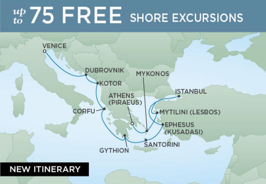 7 Seas Luxury Cruises TURKISH TREASURES, GRECIAN GREATS - June 3-15 2022 - 12 Days
