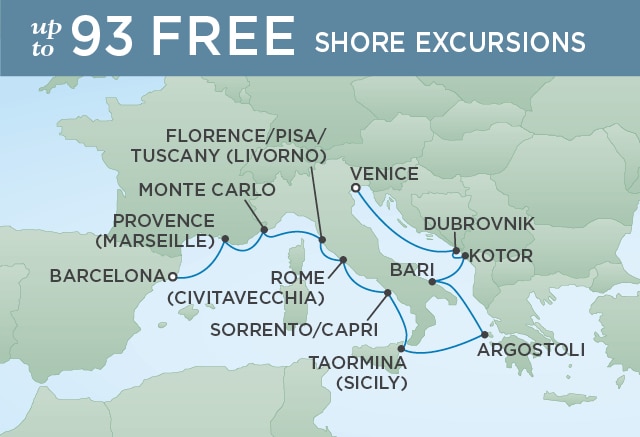 7 Seas Luxury Cruises CIAO ITALIA - August 21 September 2 2025