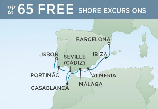 Itinerary Map Seven Seas Voyager Regent Cruises