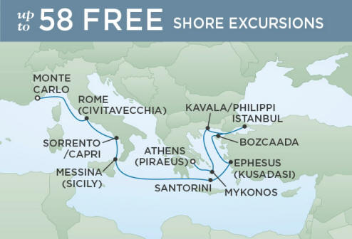 Itinerary Map Seven Seas Voyager Regent Cruises