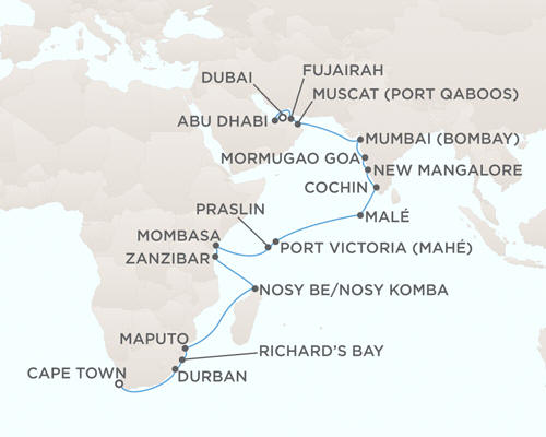 Radisson Seven Seas Voyager Cruises November 21 December 21 2021 - 30 Days