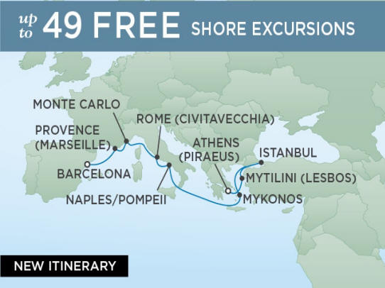 7 Seas Luxury Cruises MEDITERRANEAN MASTERPIECE - October 16-26 2024 - 10 Days