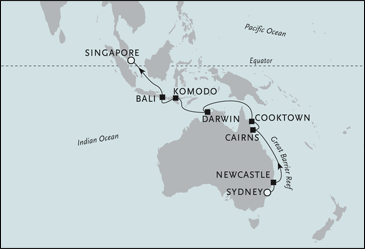 Penthouse, Veranda, Windows, Cruises Ship Charters, Incentive, Groups Cruise Sydney to Singapore