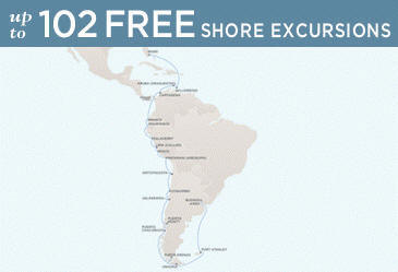 Cruise Single-Solo Balconies and Suites Regent Mariner Map MIAMI TO BUENOS AIRES