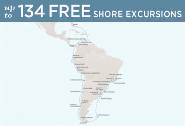 ALL SUITES CRUISE SHIPS - Regent Mariner SUITES Map MIAMI TO RIO DE JANEIRO