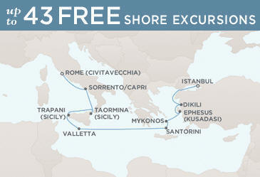 Cruise Single-Solo Balconies and Suites October 7-17 2013 - 10 Nights Regent Seven Seas Mariner 2013 RSSC CRUISE
