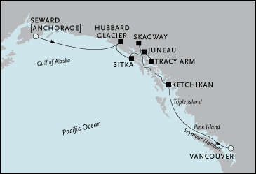 7 Seas Luxury Cruises Seward, Alaska to Vancouver