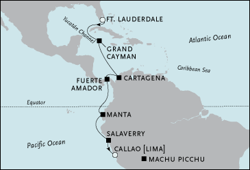 Deluxe Honeymoon Cruises Fort Lauderdale to Callao