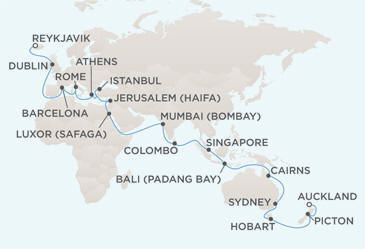 Deluxe Honeymoon Cruises MAP - Regent Seven Seas Voyager World 2026