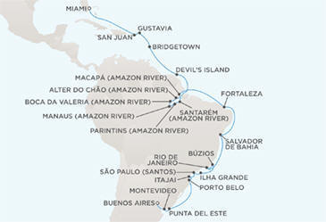 Cruise Single-Solo Balconies and Suites Route Map Single-Solo  Balconies-Suites Regent CRUISE Mariner