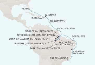 Cruise Single-Solo Balconies and Suites Route Map Single-Solo  Balconies-Suites Regent CRUISE Mariner