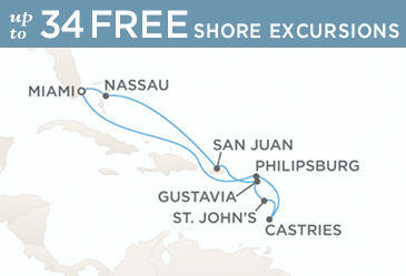 Deluxe Honeymoon Cruises Regent Navigator Map January 14-24 2014 - 10 Days
