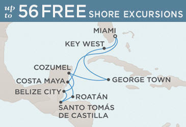 Deluxe Honeymoon Cruises Regent Navigator Map February 3-13 2014 - 10 Days