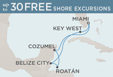 Deluxe Honeymoon Cruises Regent Navigator Map February 23 March 2 2014 - 7 Days