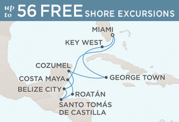 Deluxe Honeymoon Cruises Regent Navigator Map March 12-22 2014 - 10 Days