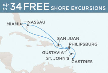 Deluxe Honeymoon Cruises Regent Navigator Map March 22 April 1 2014 - 10 Days