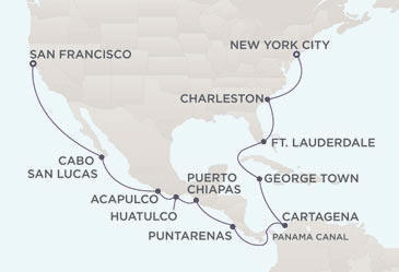 Deluxe Honeymoon Cruises Route