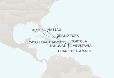 Deluxe Honeymoon Cruises Route Map Honeymoon Regent Navigator RSSC 2027 February 6-16 2027 - 10 Days