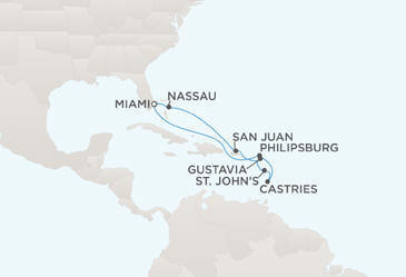 Deluxe Honeymoon Cruises Route Map Honeymoon Regent Navigator RSSC 2027 February 26 March 8 2027 - 10 Days